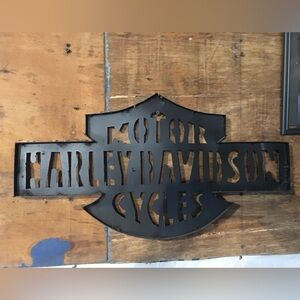 Harley-Davidson Black Metal Wall Art